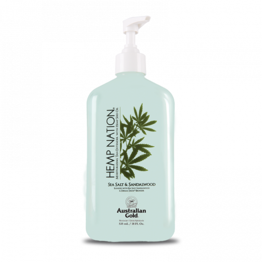 Australian Gold Hemp Nation Crema Idratante Prolungatore Di Abbronzatura Sale Marino E Legno Di Sandalo 535ml