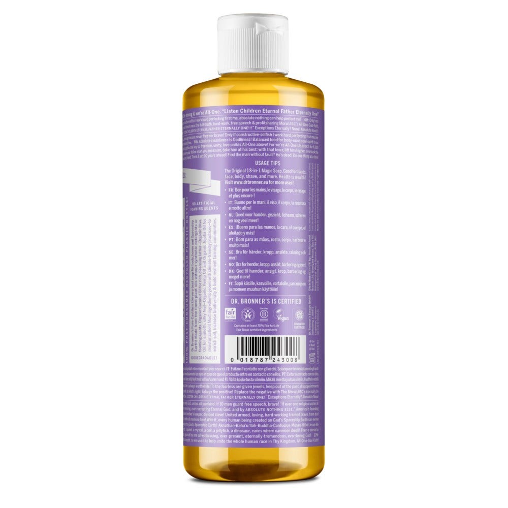 Dr. Bronner's Sapone Liquido Bio 18 in 1 Lavanda 475ml