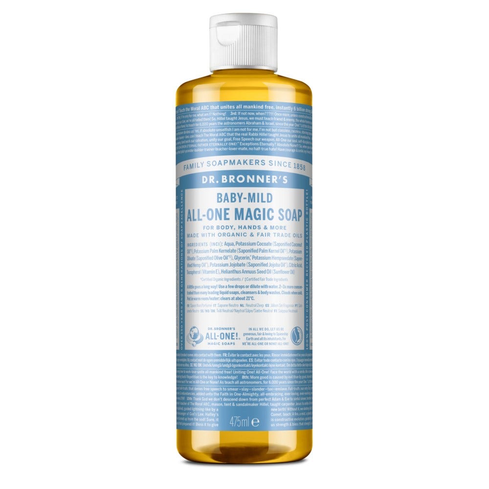 Dr. Bronner's Sapone Liquido Bio 18 in 1 Senza Profumo 475ml
