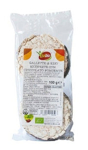 ViviBio Galettes de riz enrobées de chocolat noir sans gluten, 100 g