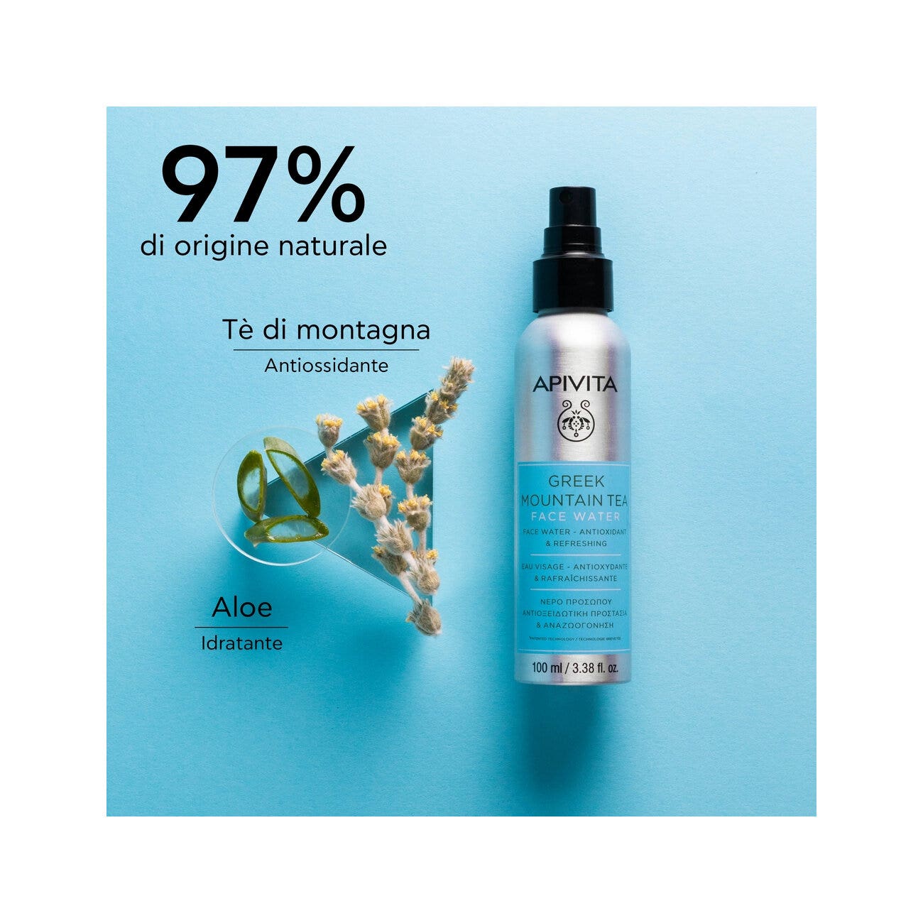 Apivita Acqua Viso Antiossidante Tè Di Montagna 100ml