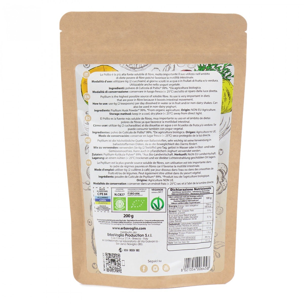 Polvere Di Psillio Cuticola Bio 200g