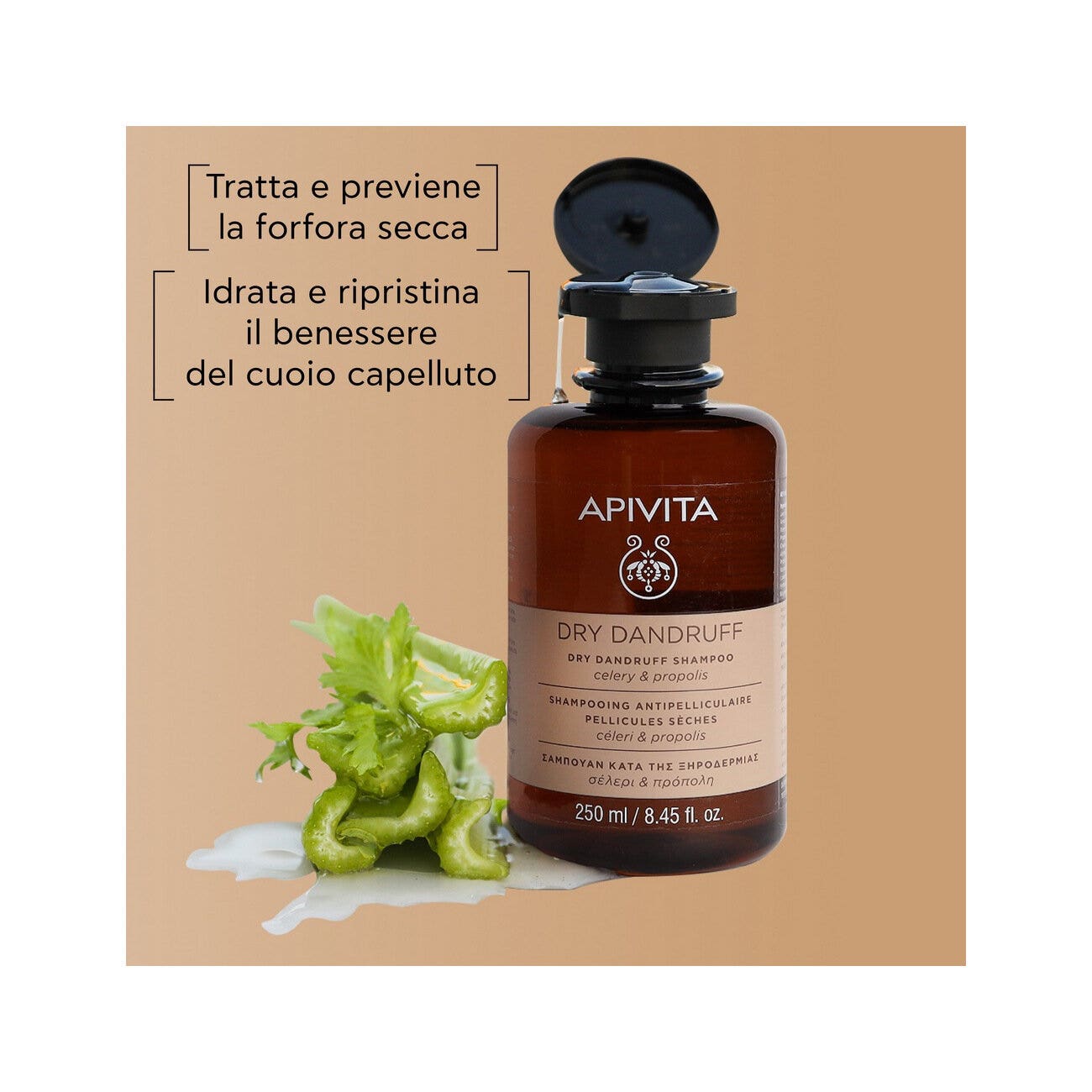 Apivita Shampoo Forfora Secca Per Capelli 250ml