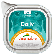 Almo Nature Daily Menù Cibo Umido Pollo/Prosciutto/Formaggio Per Cani Adulti Vaschetta 100g