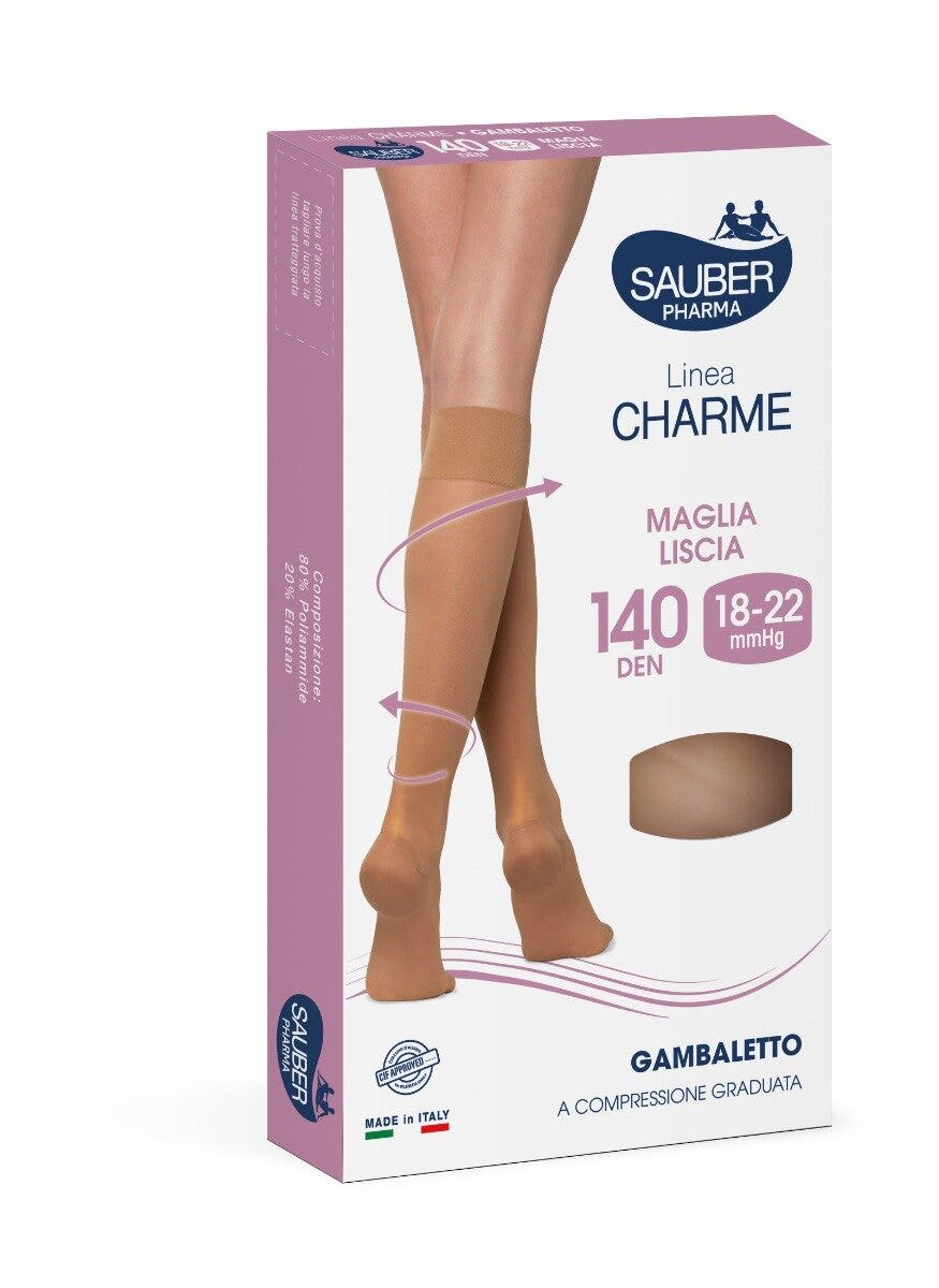 Sauber Ligne Charme 140 deniers Mi-bas maille lisse
