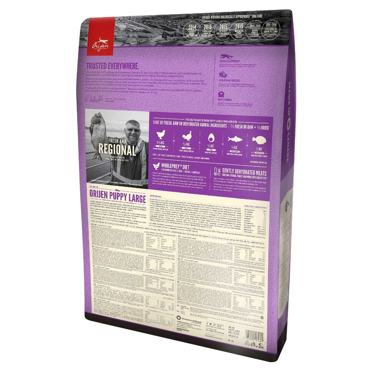 Orijen Puppy Large Crocchette Con Pollo E Tacchino Per Cani Cuccioli Taglia Grande Sacco 11,4kg