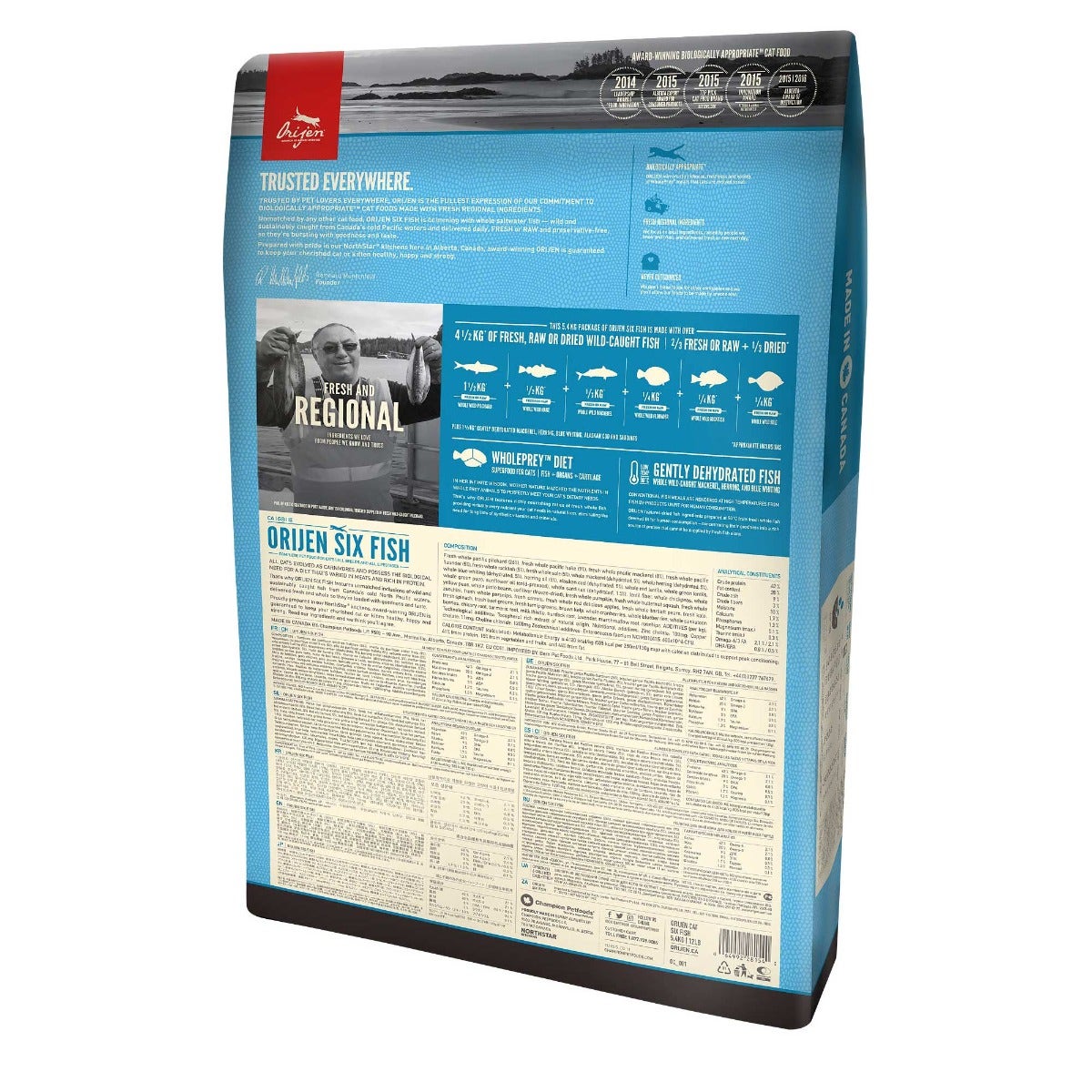 Orijen Six Fish Crocchette Di Pesce Per Gatti Sacco 1,8kg