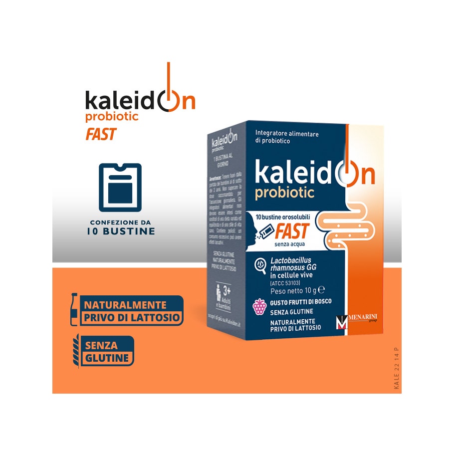 Kaleidon Probiotic Fast Frutti Di Bosco 10 Bustine Orosolubili