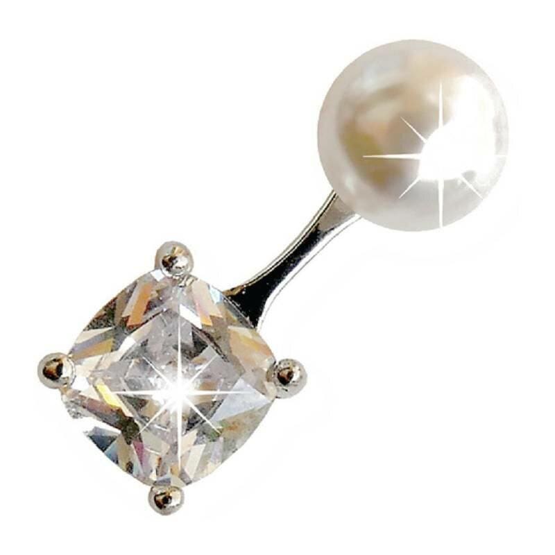 Biojoux Orecchini Pearl With Zircon Dangle 6/6mm