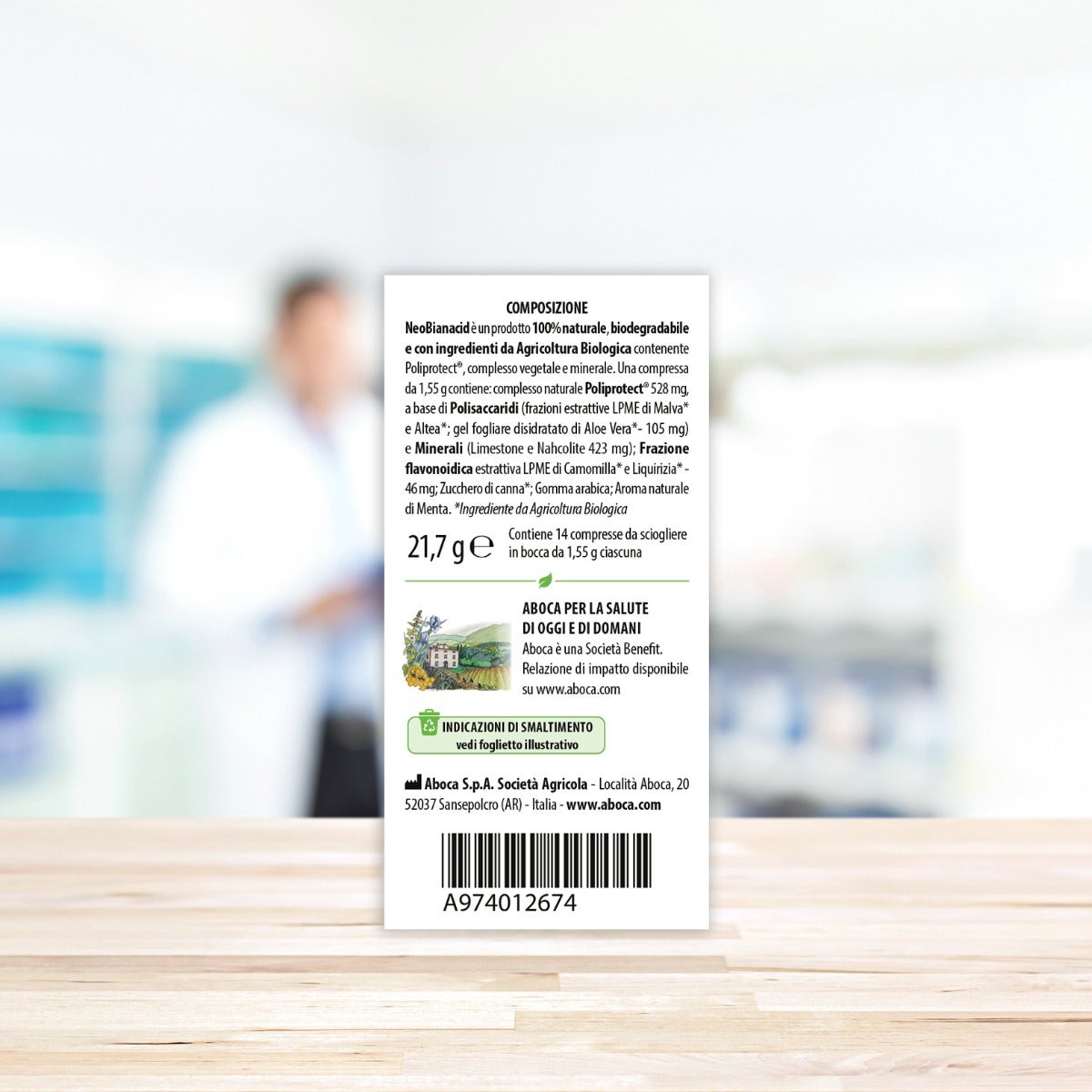 Aboca Neobianacid Benessere Digestivo 14 Compresse Masticabili