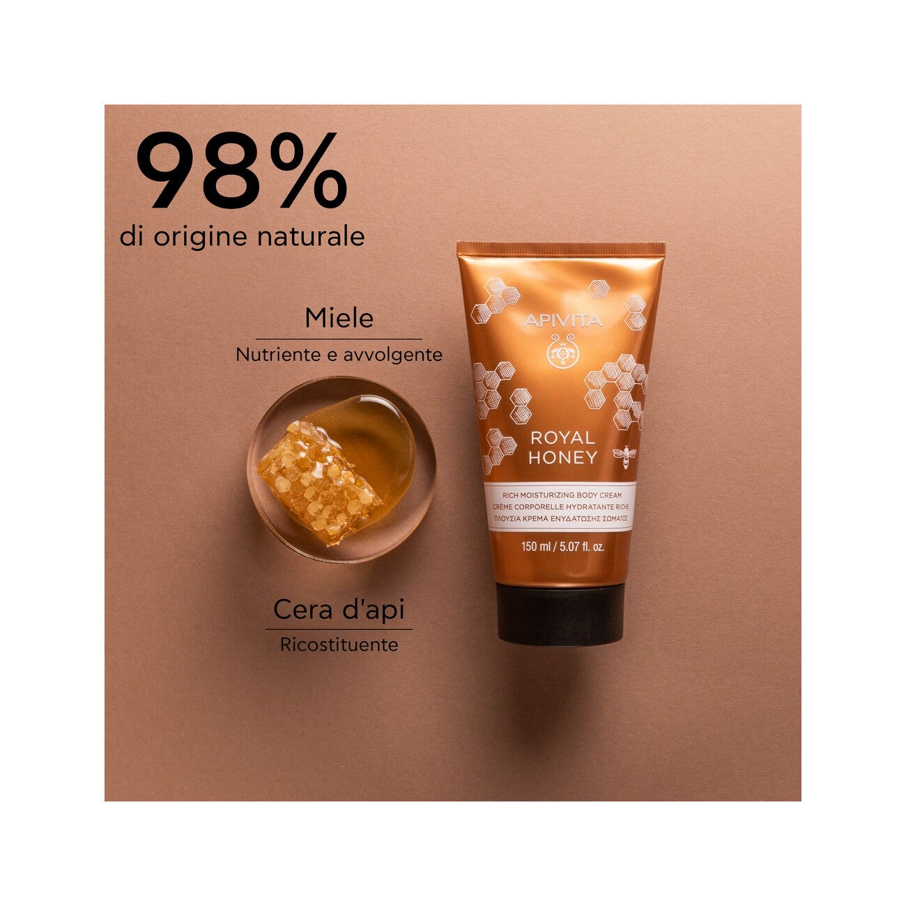 Apivita Royal Honey Crema Corpo Ricca Idratante Miele 150ml