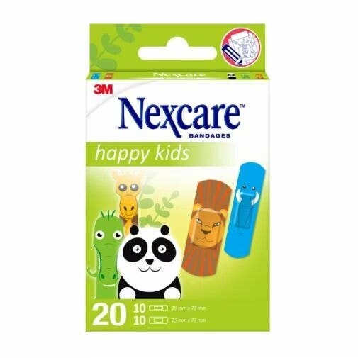 Nexcare Happy Kids Animals Cerotti Assortiti 20 Pezzi