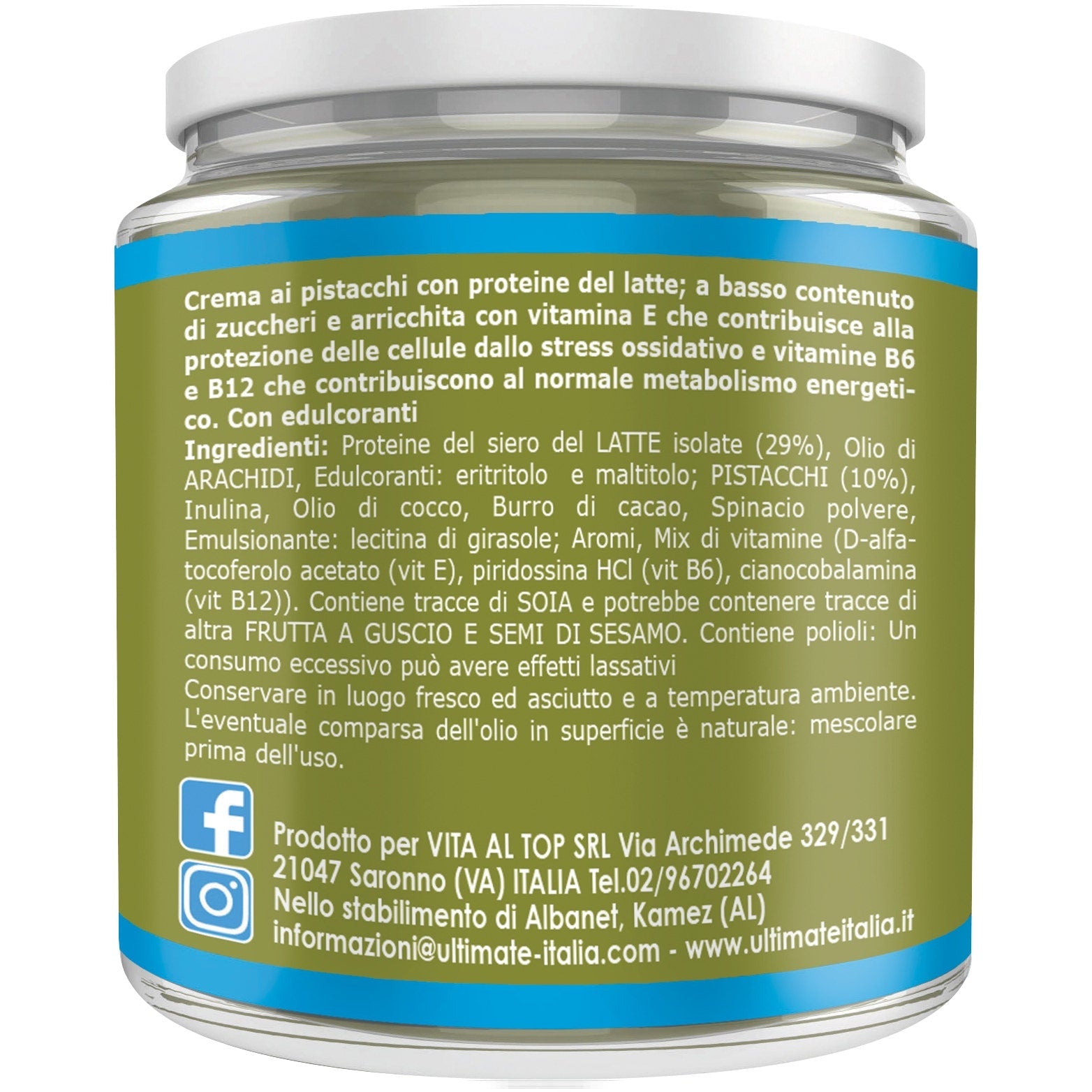 Ultimate Protein Cream Crema Spalmabile Pistacchio 250g