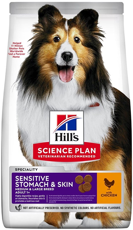Hill's Science Plan Sensitive Stomach&Skin Medium Adult Cani Pollo 12Kg