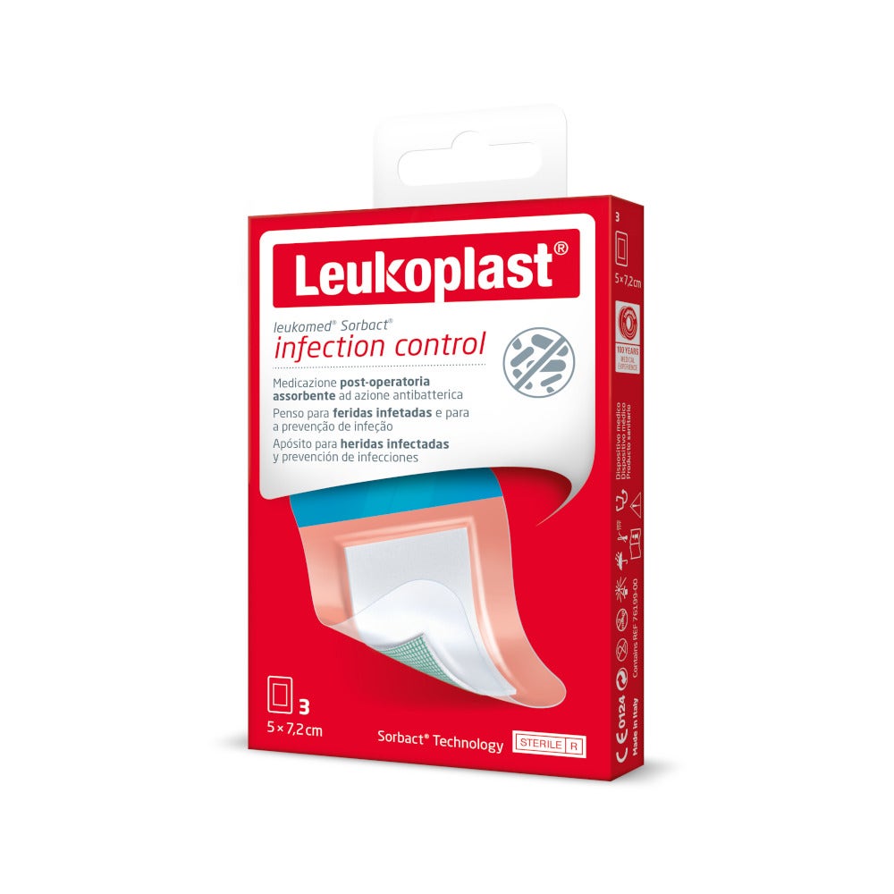 Leukomed Sorbact 3 Cerotti 5x7,2cm