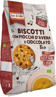Fior Di Loto Biscotti Con Fiocchi Di Avena E Cioccolato 350g