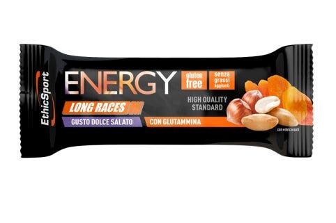EthicSport Energy Long Races Barre énergétique sucrée-salée à la glutamine 42 g