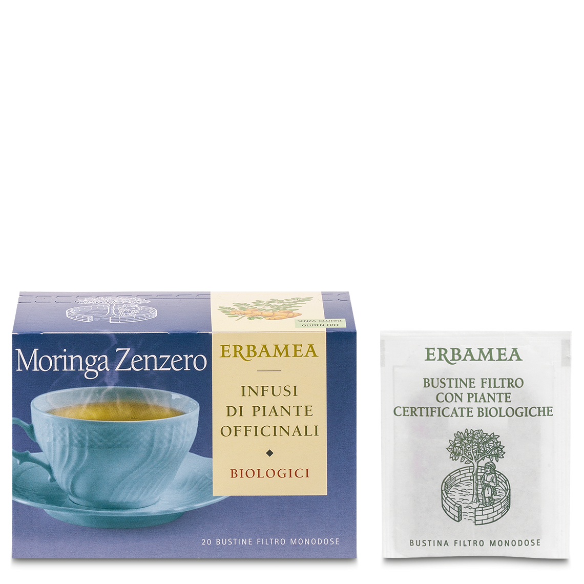 Erbamea Infuso Moringa E Zenzero 20 Bustine Filtro Monodose