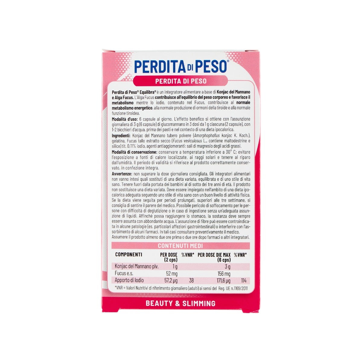 Equilibra Perdita Di Peso 60 Capsule