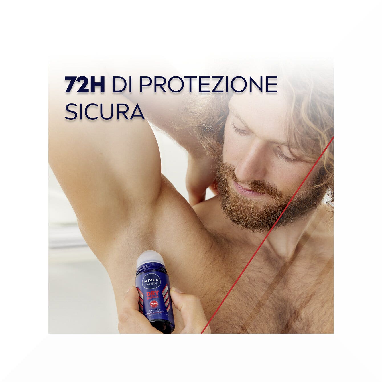 Nivea Men Dry Impact Deodorante Roll on Uomo Per 72h Di Protezione Antitraspirante 50ml