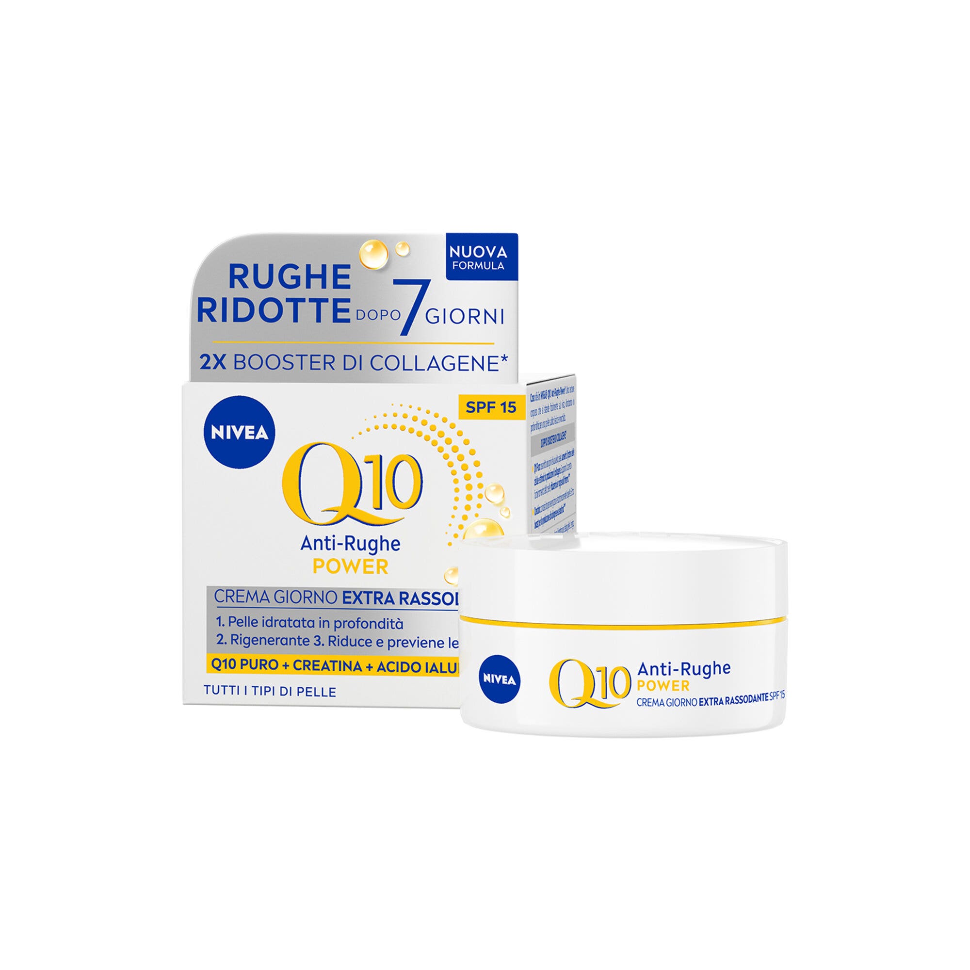 Nivea Q10 Anti-rughe Power Crema Giorno Extra Rassodante Spf15 Viso Antirughe Con Q10 50ml