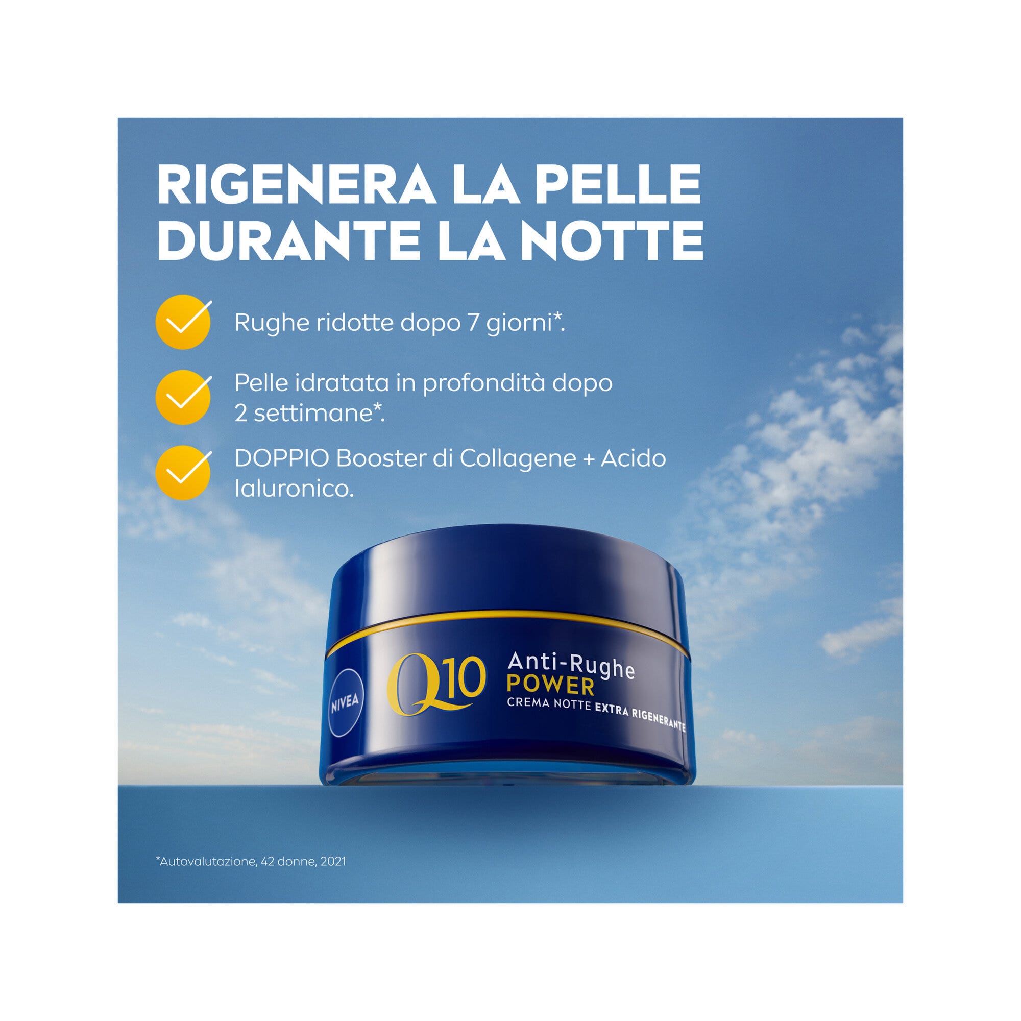 Nivea Q10 Anti-rughe Power Crema Viso Notte Extra Rigenerante Antirughe E Idratante 50ml