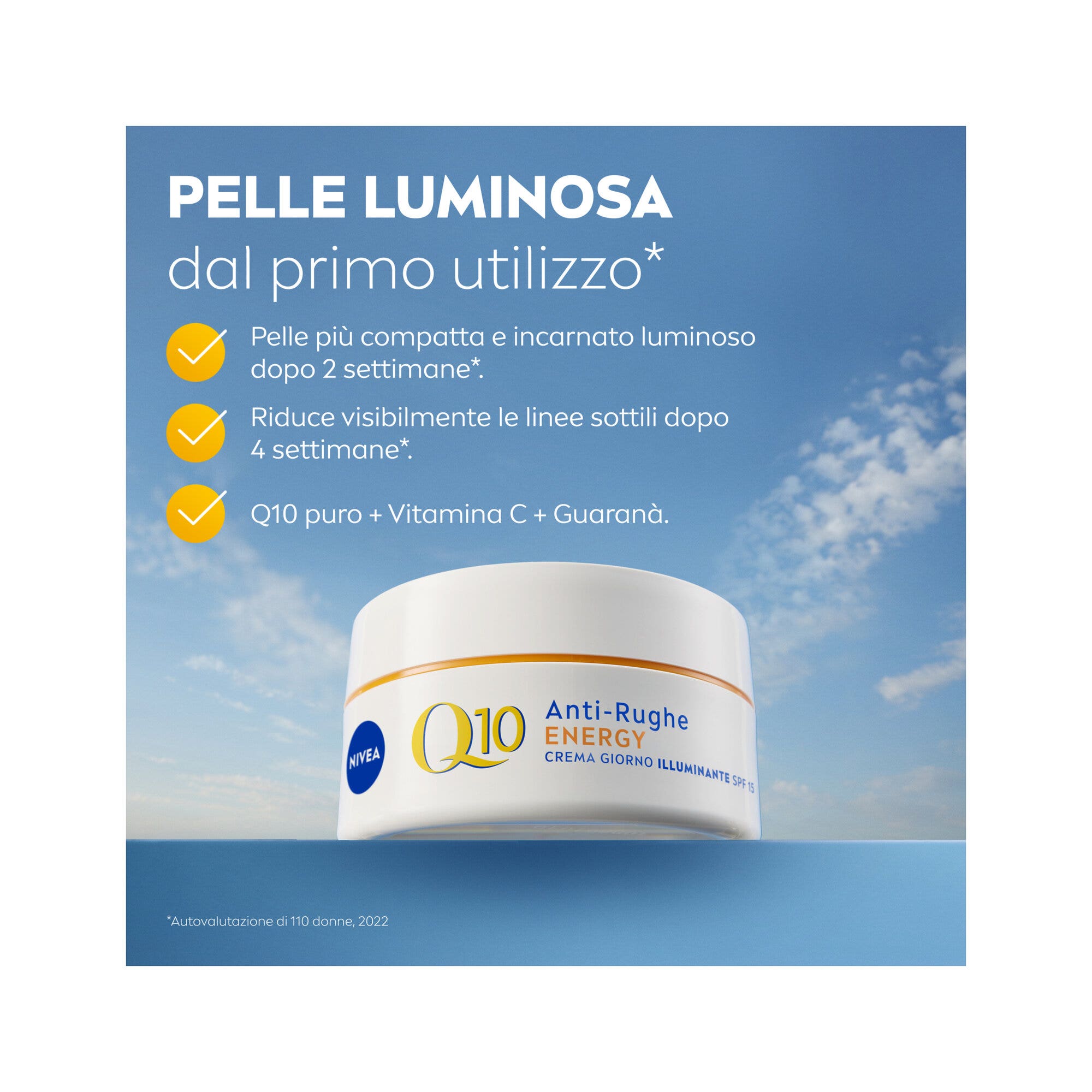 Nivea Q10 Anti-rughe Energy Crema Viso Giorno Illuminante Spf 15 Antirughe Energizzante 50ml