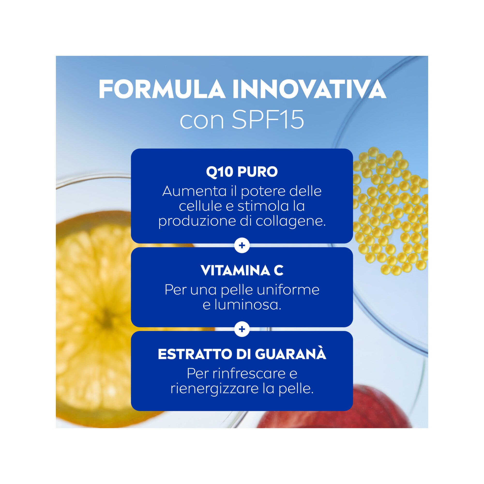 Nivea Q10 Anti-rughe Energy Crema Viso Giorno Illuminante Spf 15 Antirughe Energizzante 50ml