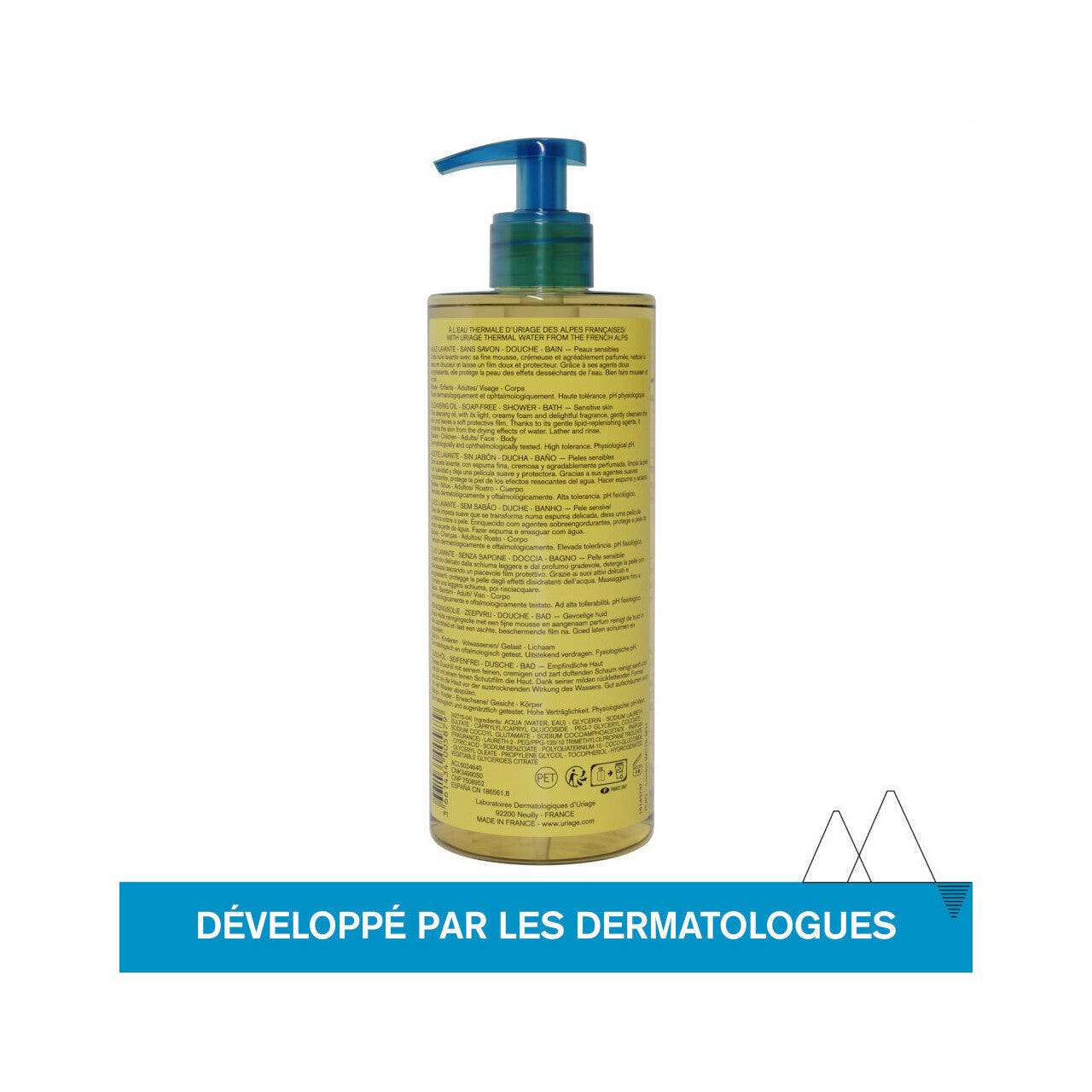 Uriage Huile Lavante 1 litre - Nettoyant hydratant visage et corps