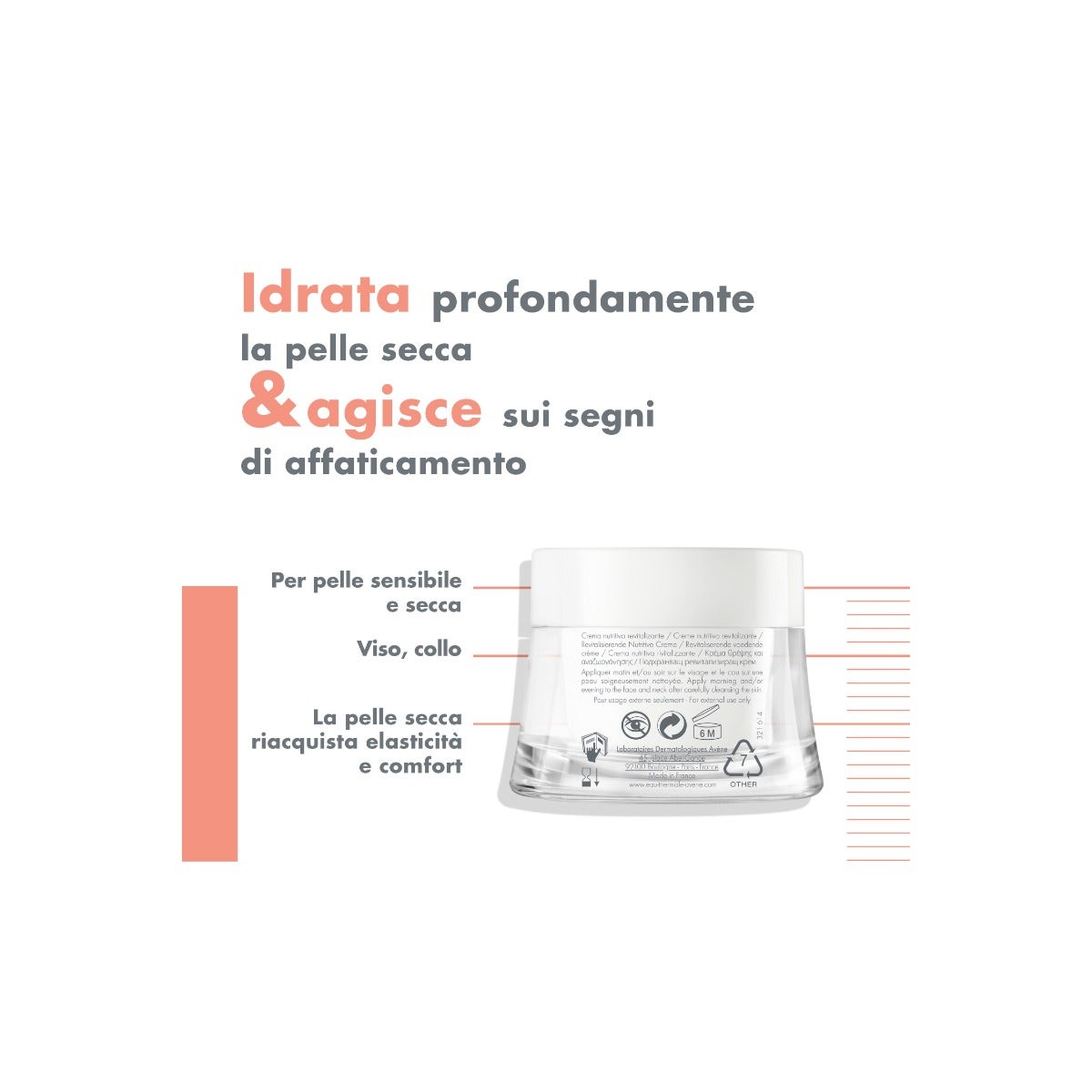 Avene Crema Nutritiva Rivitalizzante 50ml - Pelle Luminosa