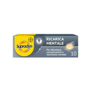 Supradyn Ricarica Mentale Integratore Memoria e Concentrazione con Guaranà 10 Compresse Effervescenti