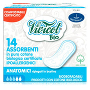 Vivicot Assorbenti Anatomici Cotone 14 Pezzi