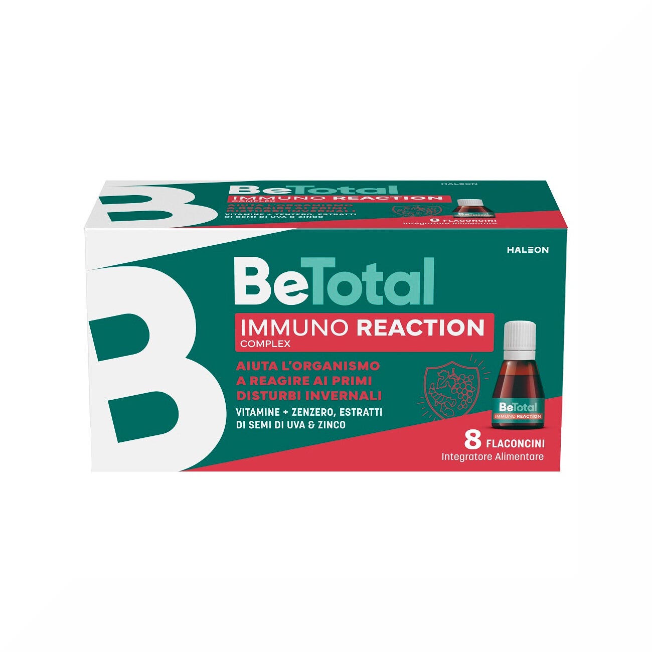 Be-Total Immuno Reaction Integratore Alimentare Difese Immunitarie Vitamina C 8 Flaconcini