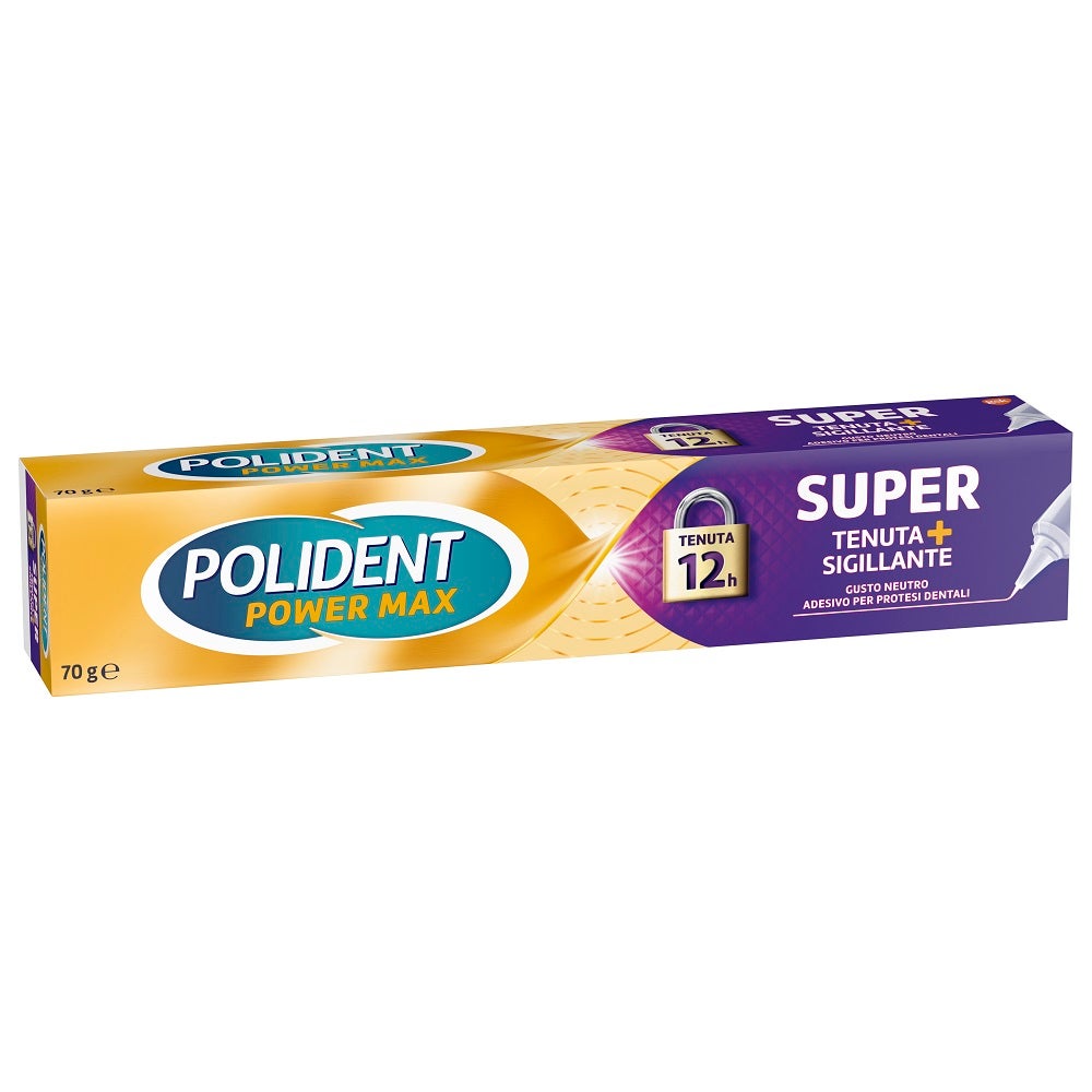 Polident Super Tenuta+Adhésif pour prothèses dentaires, goût neutre, 70 g