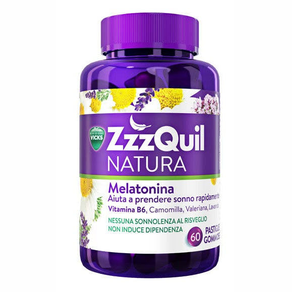 ZzzQuil NATURA 60 pastilles gélifiées à la mélatonine et à la camomille