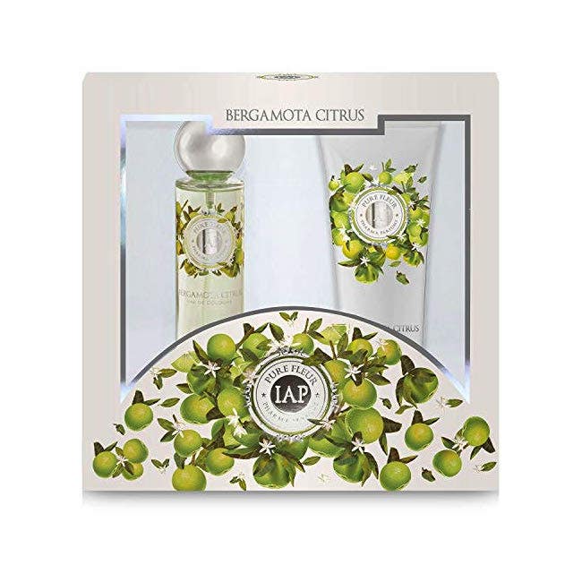 Iap Pharma Coffret Pure Fleur Bergamote Citrus Eau de Cologne 150 ml + Lait corporel 230 ml