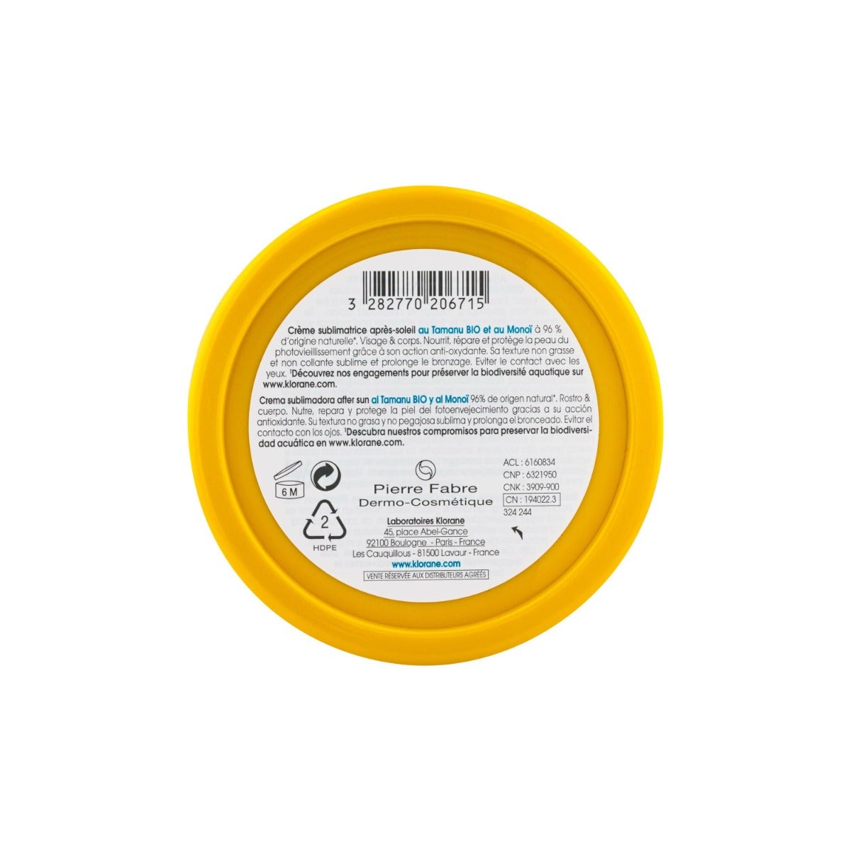 Klorane Crema Sublimatrice Doposole Viso E Corpo 200ml