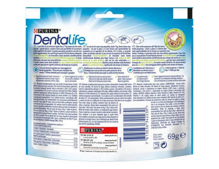 Purina Dentalife Snack Daily Oral Care Per Cani 2 - 7kg Taglia Mini 7 Stick