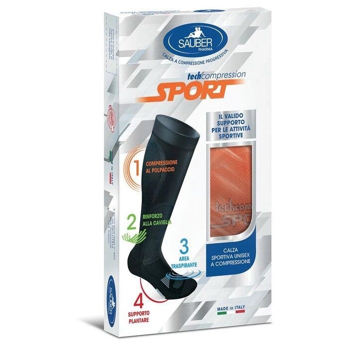 Sauber Sport Chaussettes de compression unisexes