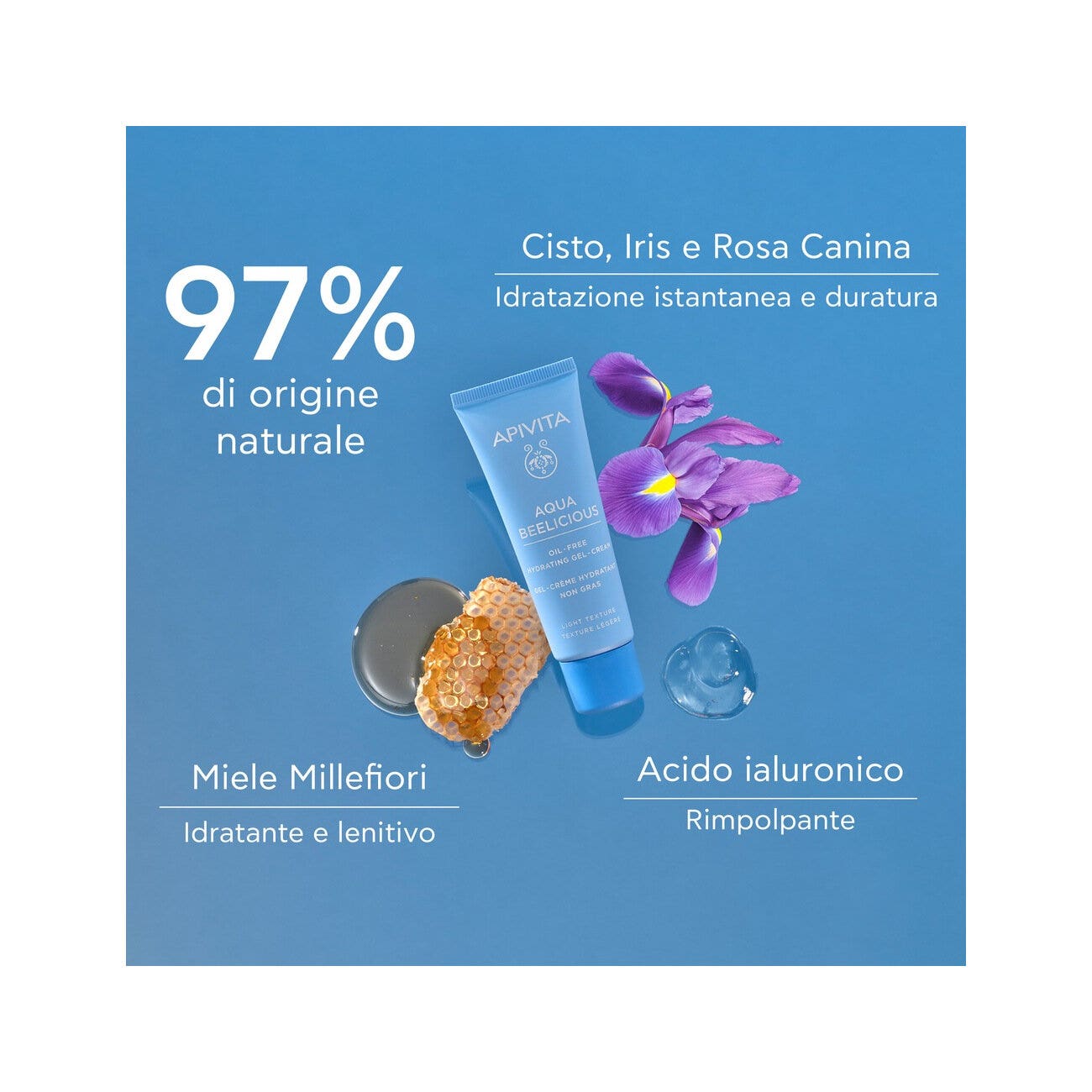 Apivita Gel-Crema Idratante Oil Free Texture Leggera 40ml