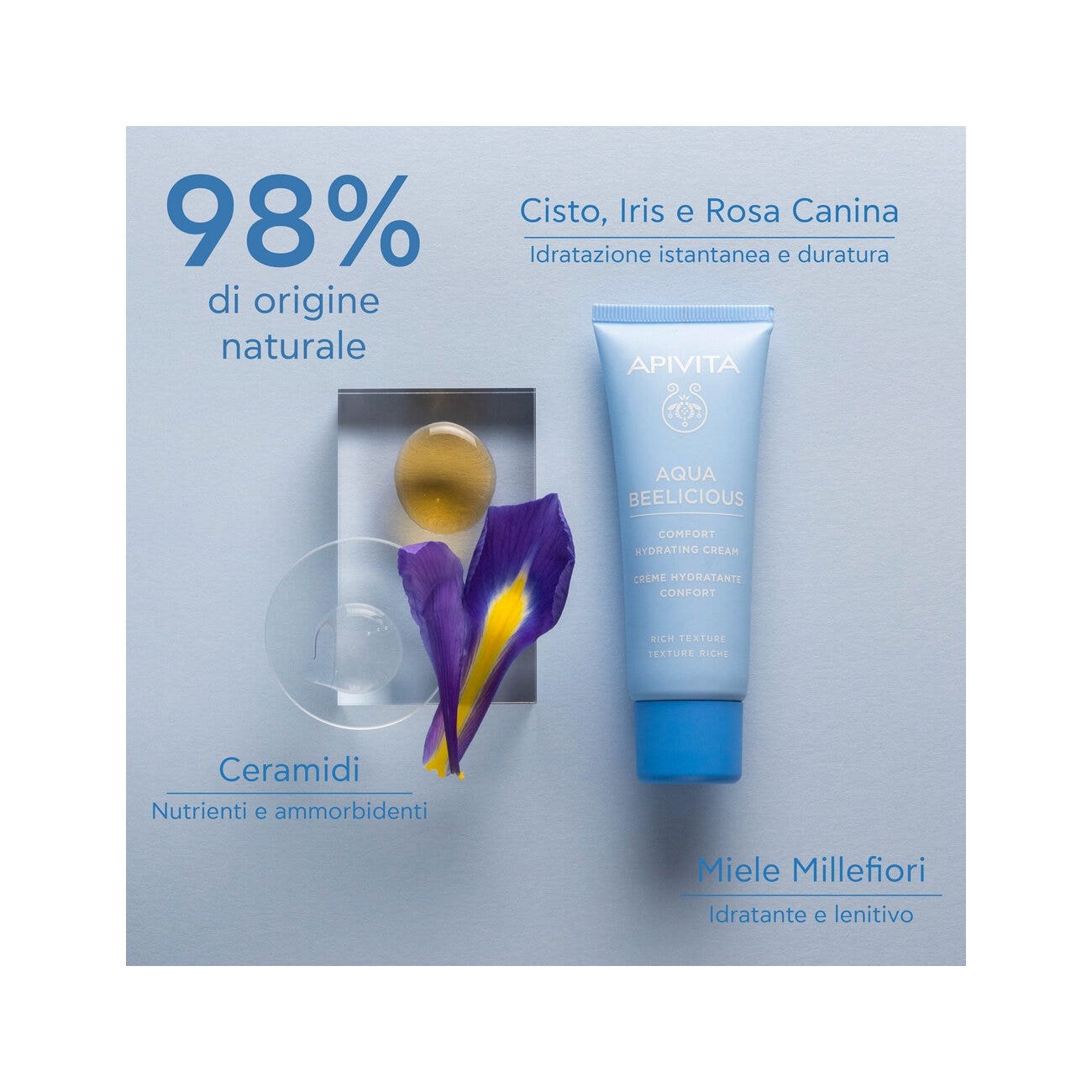 Apivita Crema Comfort Idratante Texture Ricca 40ml