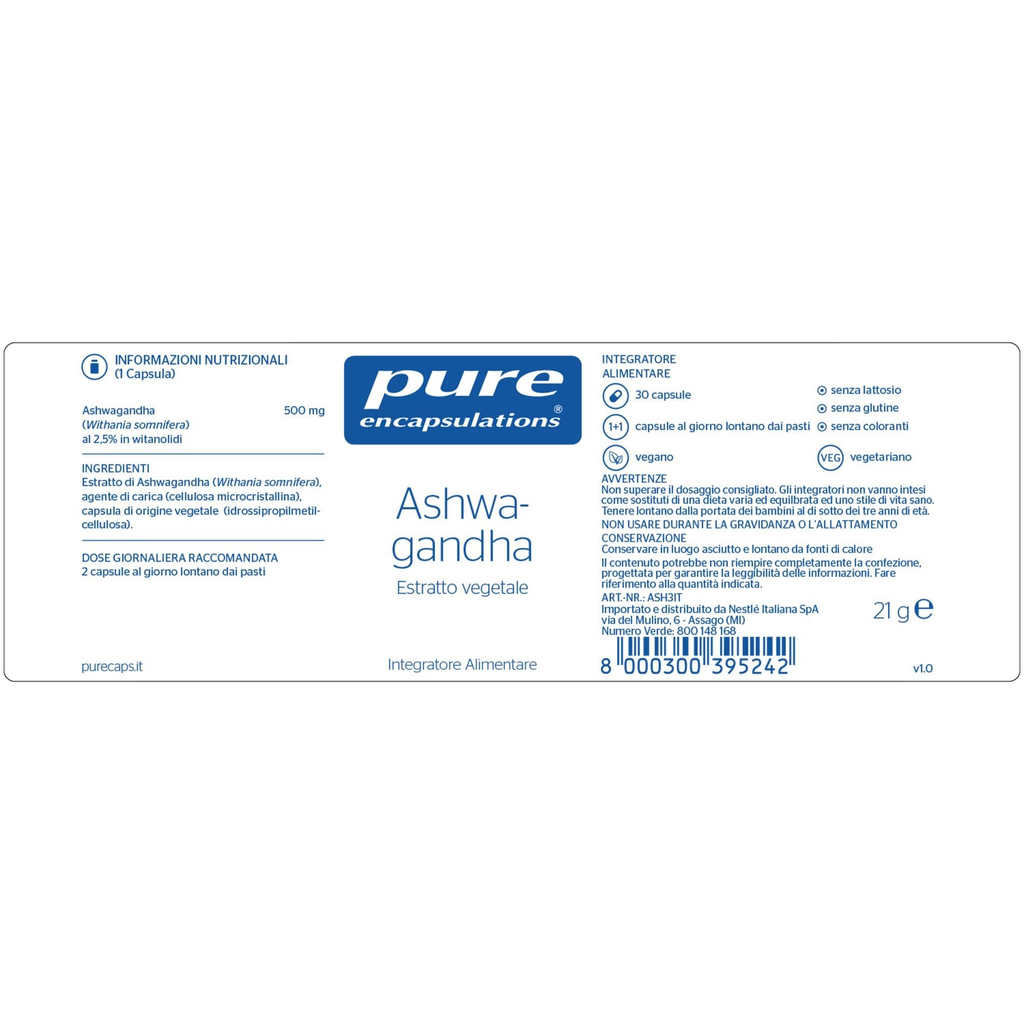 Pure Encapsulations Ashwagandha 30 Capsule