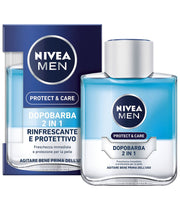 Nivea Men Protect & Care Dopobarba 2 in 1 Rinfrescante E Protettivo Dopobarba Lenitivo 100ml