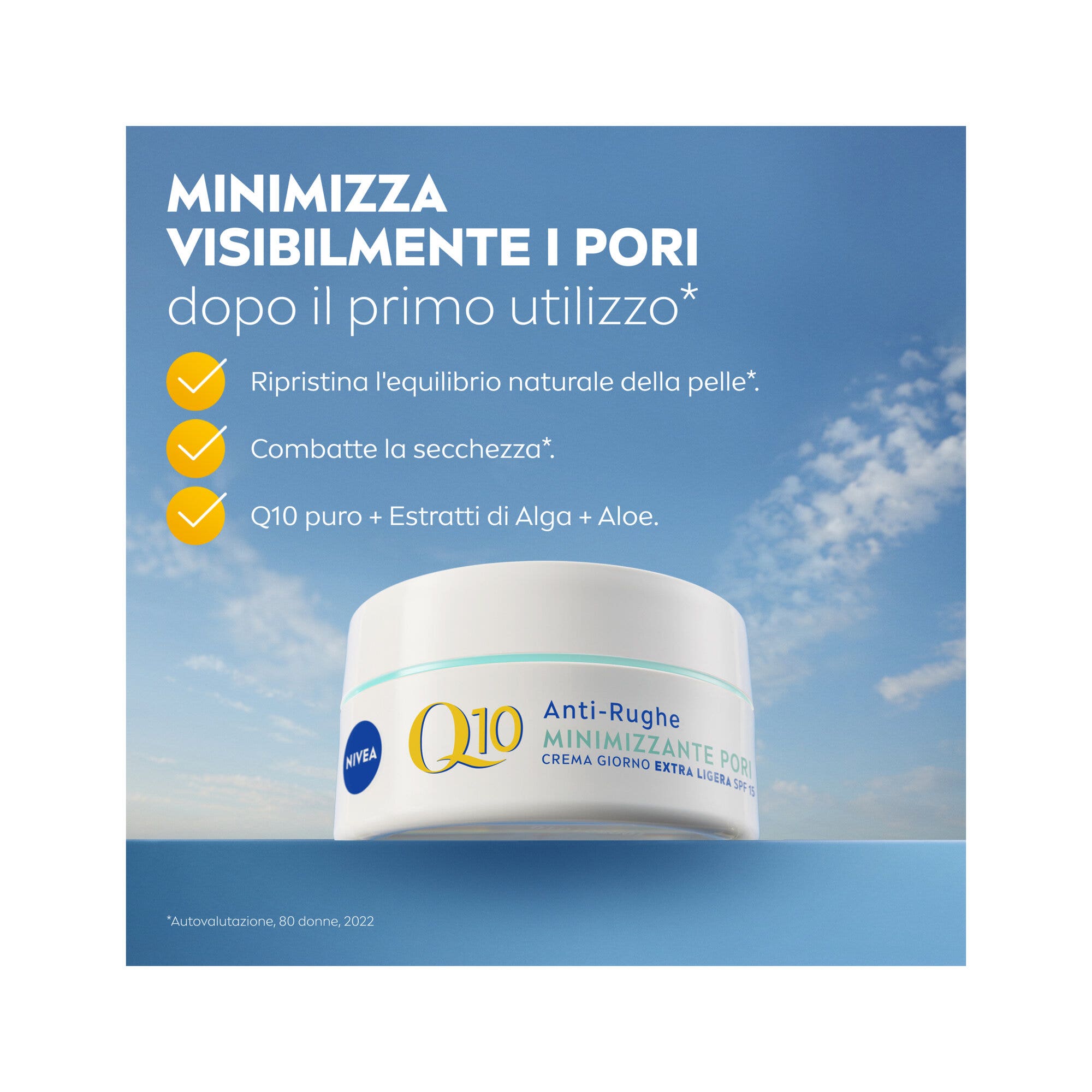Nivea Q10 Anti-rughe Minimizzante Pori Crema Giorno Spf 15 Viso Antirughe E Opacizzante 50ml