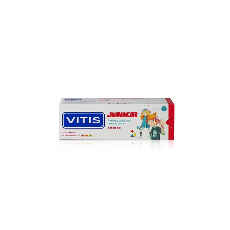 Vitis Junior Dental Gel Dentifricio Gusto Tutti Frutti Per Bambini 6+ Anni 75ml
