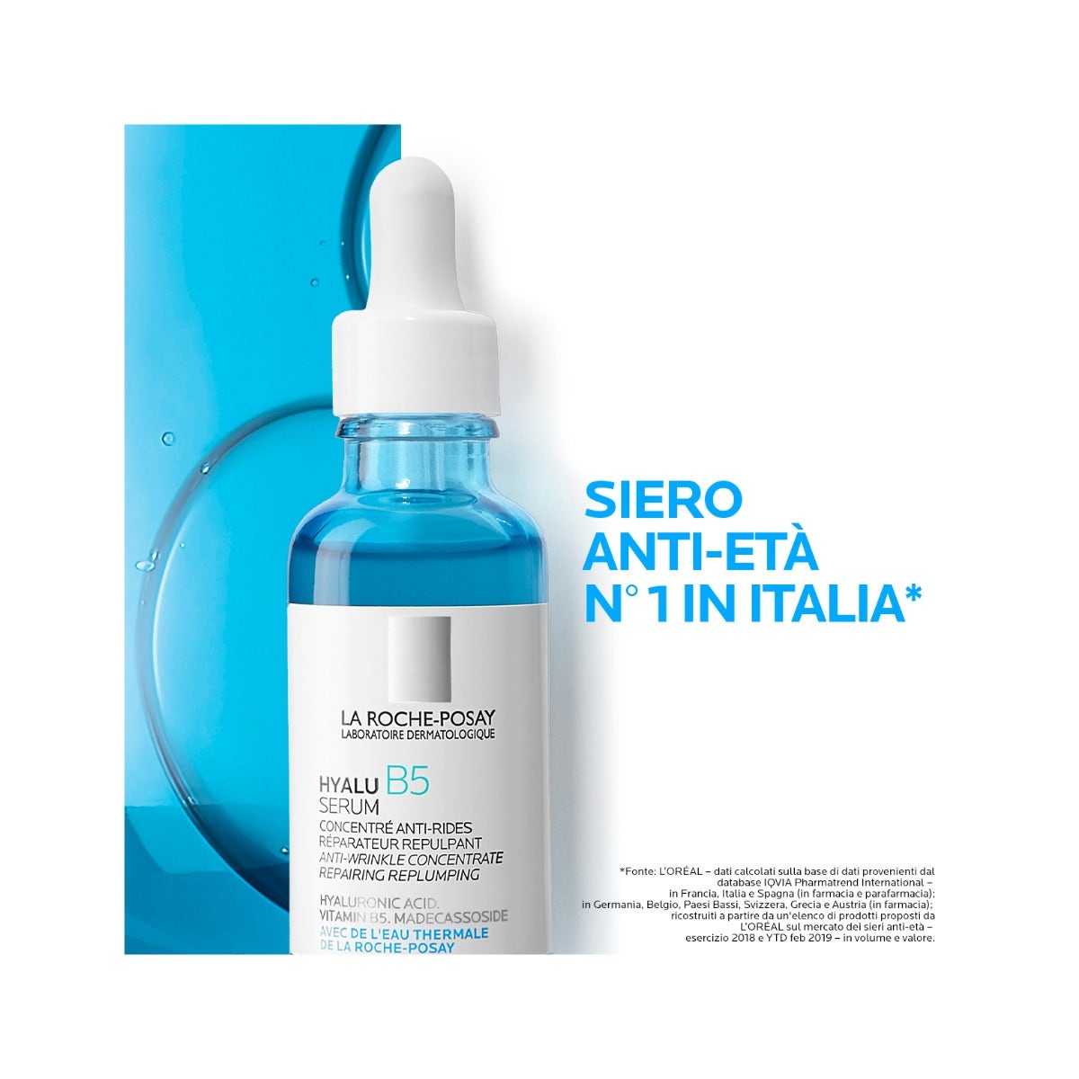 La Roche-Posay Hyalu B5 Siero Viso Siero Anti-Rughe Rimpolpante Con Acido Ialuronico 50 ml
