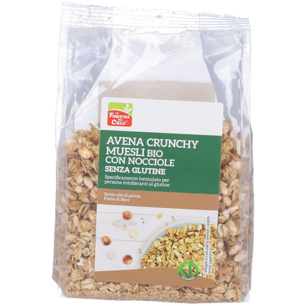 La Finestra Sul Cielo Avena Crunchy Muesli Bio con Nocciole Senza Glutine 250g