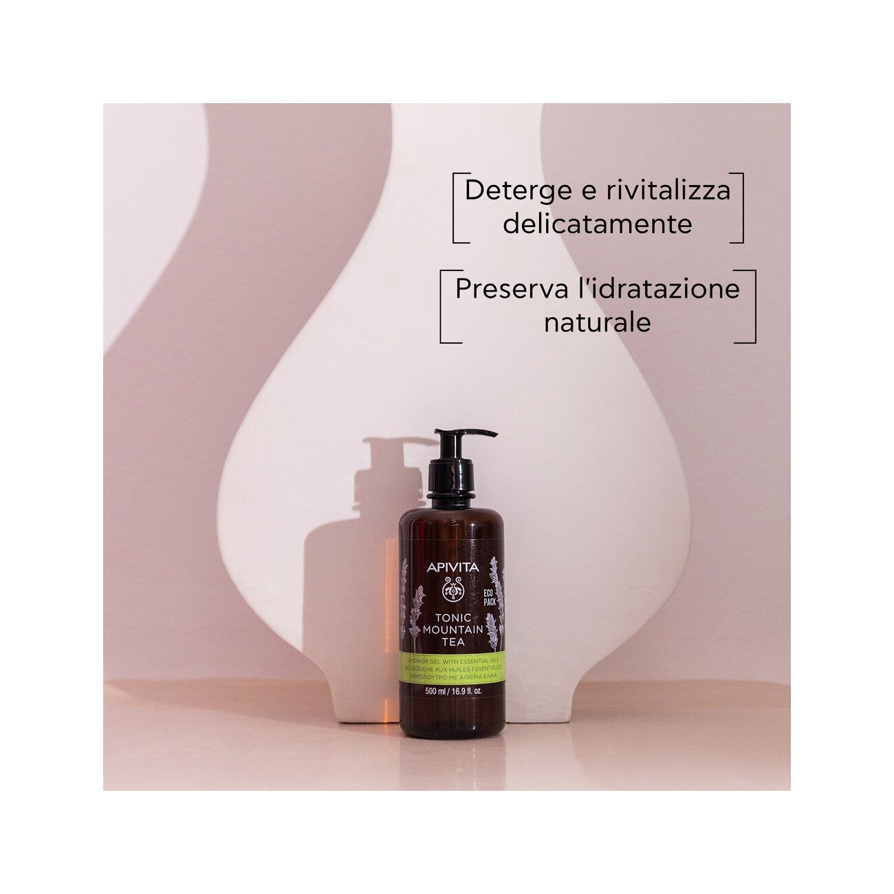 Apivita Gel Doccia Rivitalizzante Tè Di Montagna 500ml