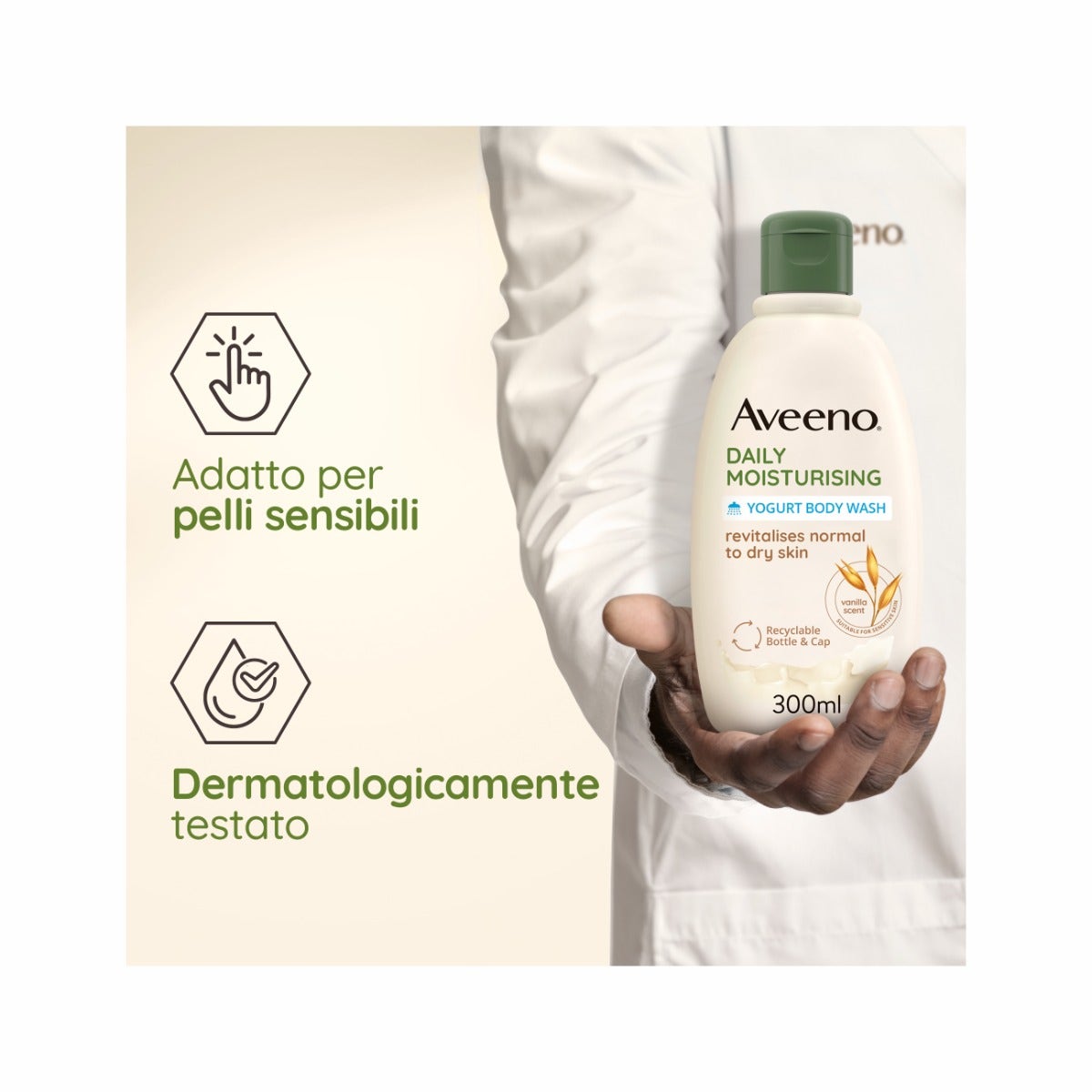 Aveeno Daily Moisturising Bagno Doccia Vaniglia & Avena 300ml
