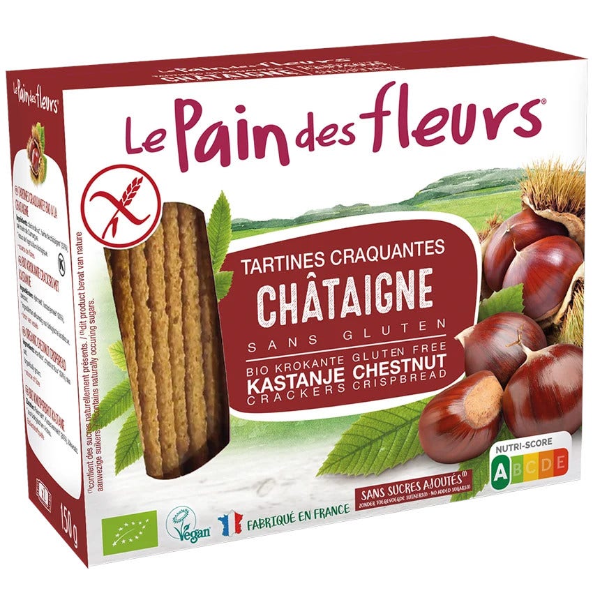 Le Pain Des Fleurs Tartine Bio Tostate Alla Castagna 230g